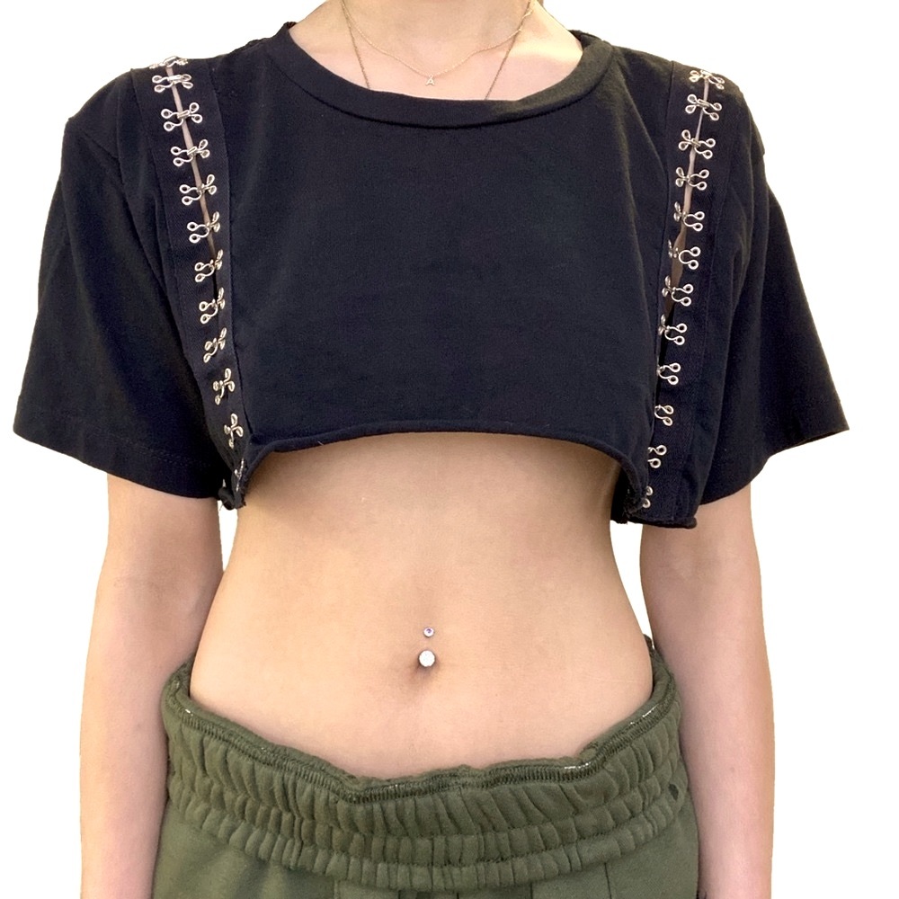 Emma & Sam Hook and Eye Cropped Tee